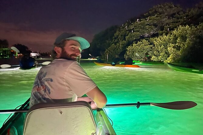 Sharkeys Glass Bottom Fish Feeding LED Night Tour St. Pete Beach - Nighttime Kayak Tour Details