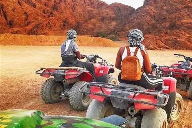Sharm: Quad Bike or Car Buggy, Camel Ride & Optional VIP Bedouin Dinner & Show - Group Size