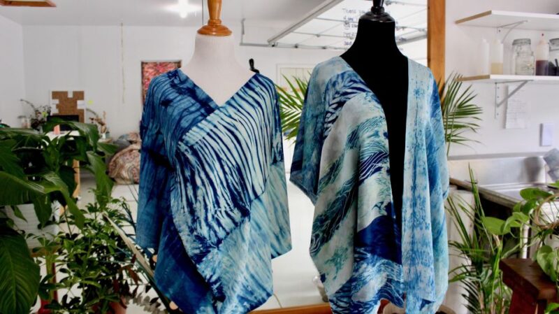 Shibori Tie Dye a Silk Scarf in Ocho Rios - Fabric Transformation