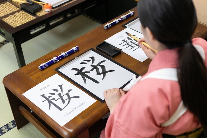 Shodo Japanese Calligraphy Class Near Osaka Castle - Shodo Tools