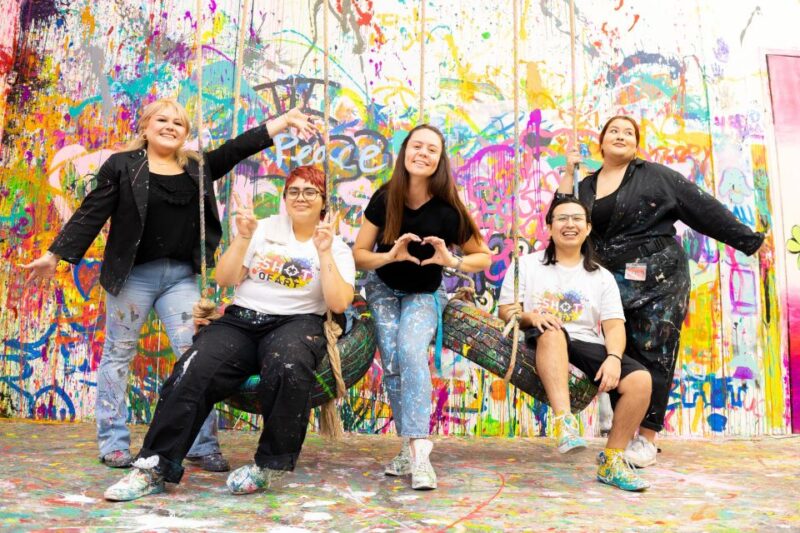 Shooting + Spinning Private Art Experience - Customizable Canvas Sizes