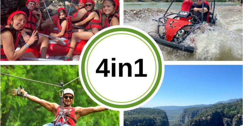 Side/Antalya: Canyon Rafting, Buggy or Quad, & Zipline Tour - Key Points