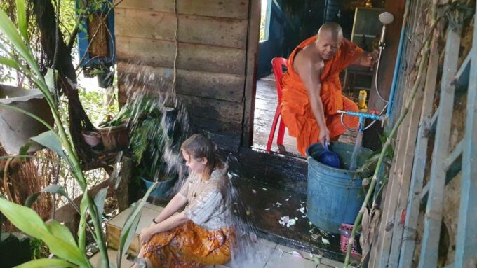 Siem Reap Cambodian Buddhist Water Blessing and Local Market - Itinerary