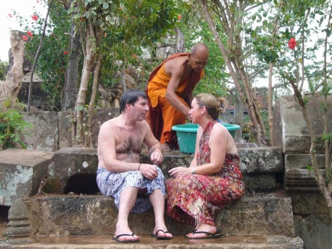 Siem Reap Cambodian Buddhist Water Blessing and Local Market - Guided Pagoda Tour