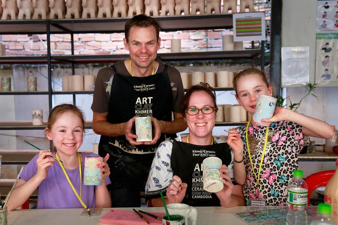 Siem Reap Draw on Your 3 Mugs Painting Workshop - Local Artist Interaction