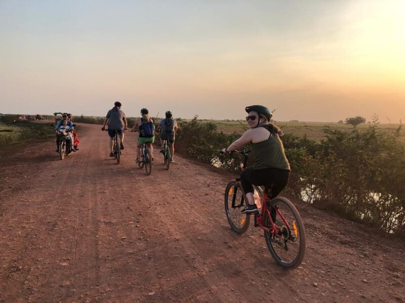 Siem Reap Half Day By Bicycle Sunset On The Bank Of Lake - Itinerary Highlights
