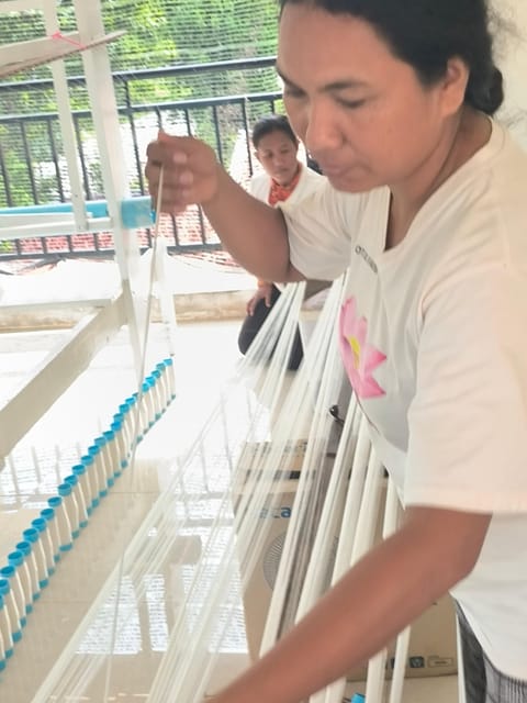 Siem Reap: Lotus Silk Farm Boat Ride & 3 DIY Crafts - Dry Lotus Seed Bracelet Making