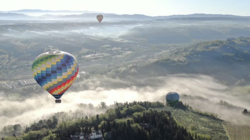 Siena: Balloon Flight Over Tuscany With a Glass of Wine - Key Points