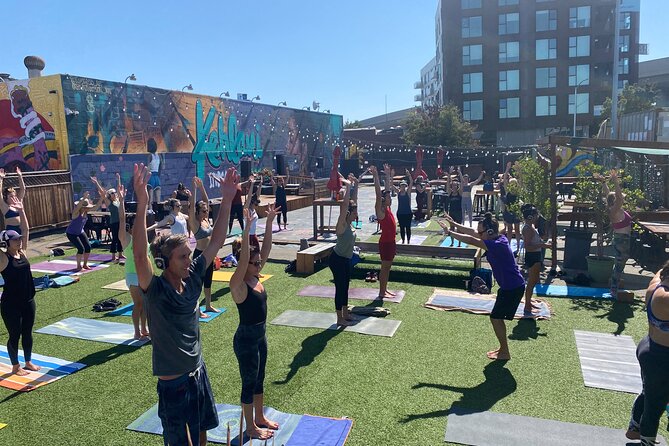 Silent Disco Style Yoga Class in Lake Merritt Pergola - Silent Disco Yoga Experience