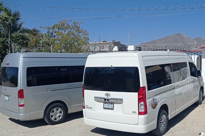 SJD Airport PRIVATE TRANSFER Van Airport to Cabo Area up 5 Pax - Frequently Asked Questions