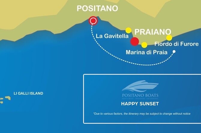 Small Group Tour to Positano by Boat at Sunset - Departure Time and Location