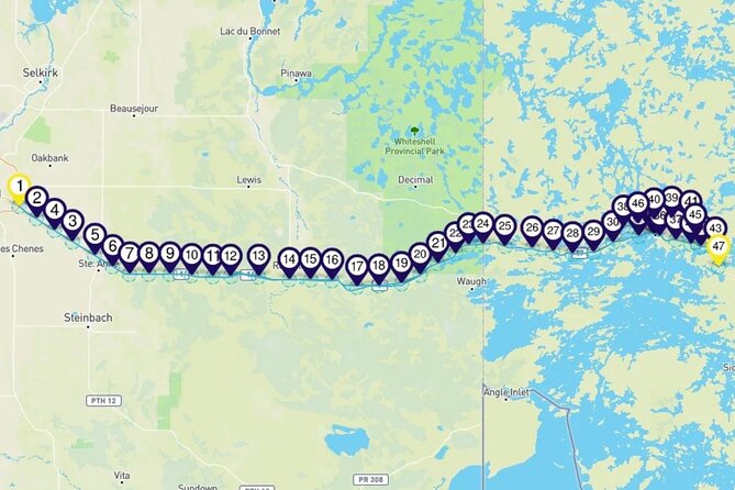 Smartphone Driving Tour Between Kenora and Winnipeg - Customizing the Tour