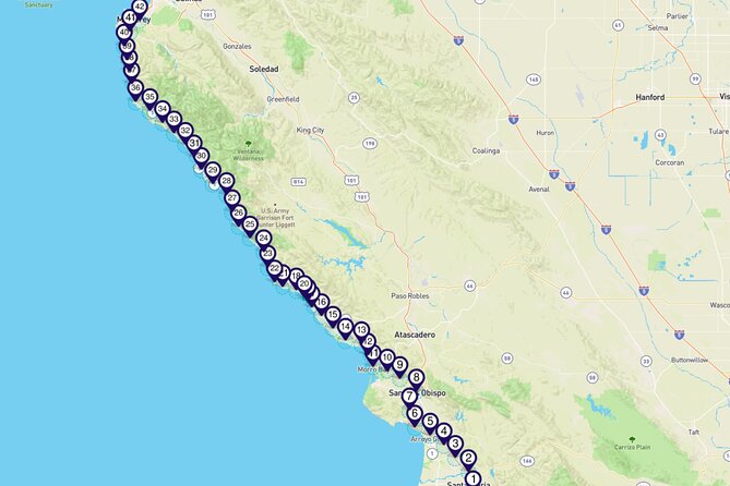 Smartphone Driving Tour Between Santa Maria & Monterey Big Sur - Optimizing Your Self-Guided Experience