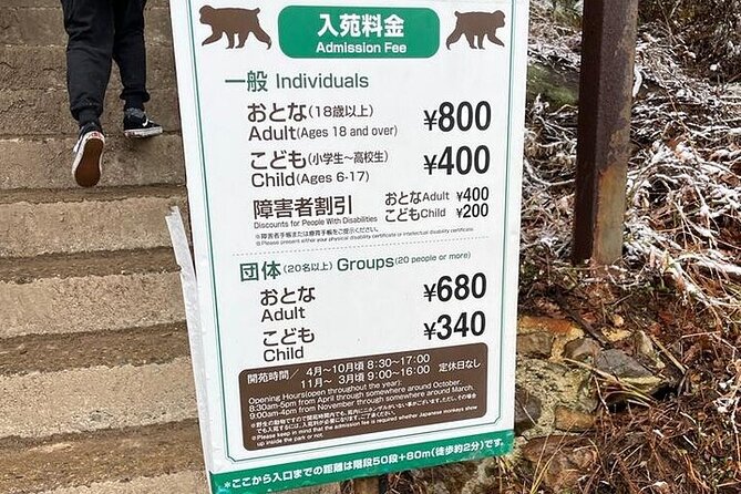 Snow Monkey and Zenkoji Temple Sake in Nagano Full Day Tour - Tour Accessibility