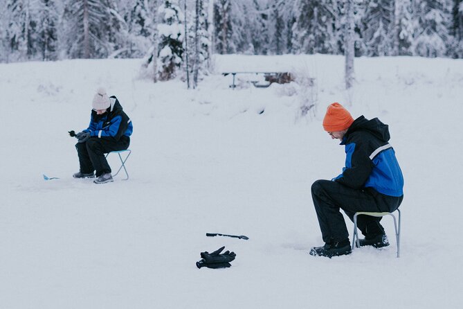 Snowmobile Ice Fishing in Levi - Bonfire and Shared Stories
