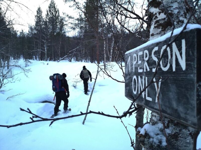 Snowshoeing Adventure to the Enchanting Frozen Waterfall - Detailed Description