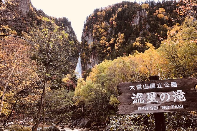 Sounkyo Gorge Autumn Leaves Ice Pavilion Day Tour by Private Car - Soaking in the Autumn Foliage