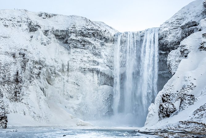 South Coast Volcano Private Tour From Reykjavik - Admiring Skógafoss and Rainbows