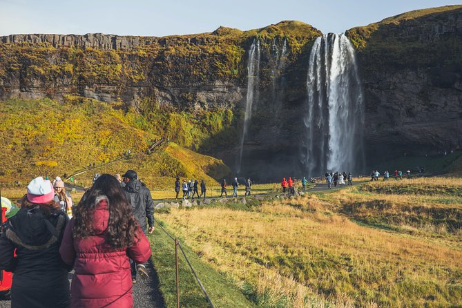 South Iceland Glaciers, Waterfalls and Black Sand Beach Day Tour From Reykjavik - Skogafoss Waterfall