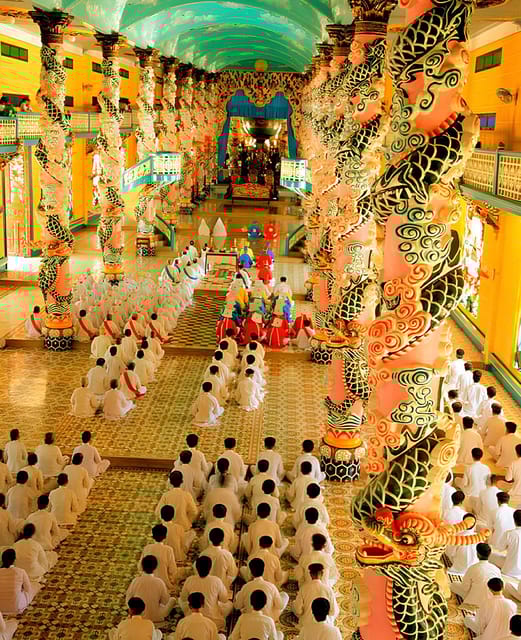 Spiritual Journey: Cao Dai and Ba Den Mountain Group Tour - Local Contrasts and Atmosphere