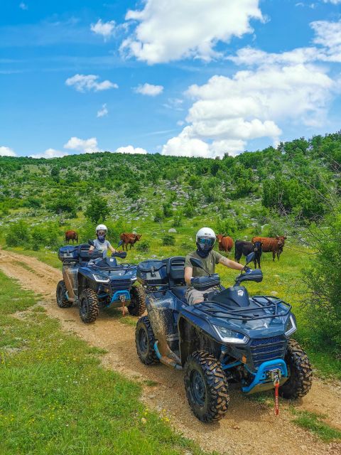 Split: Dalmatian Hinterland Quad Tour, Swimming & BBQ Lunch - Meeting and Pickup