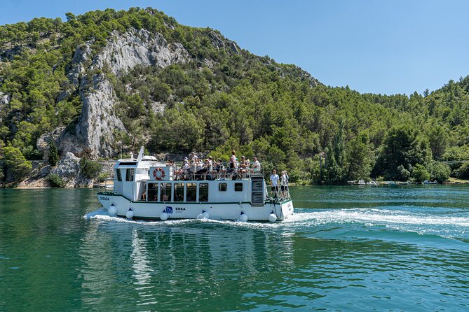 Split: Krka Waterfalls Morning/Afternoon With Boat Cruse, Olive Oil & Wine Taste - Sightseeing Cruise on Krka River