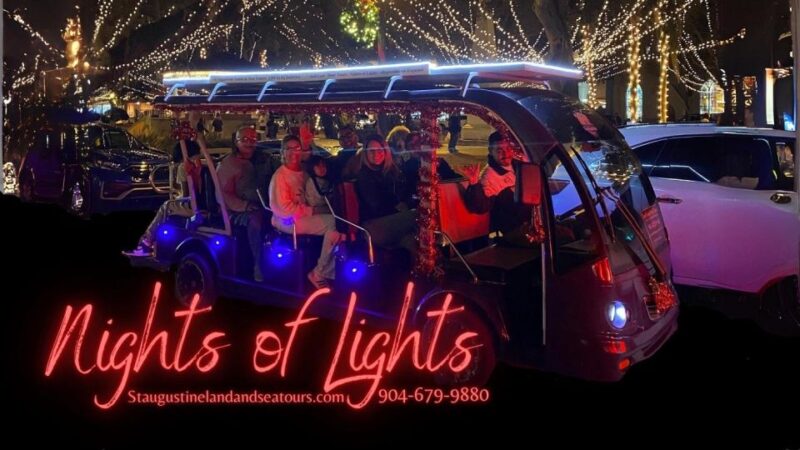 St Augustine: Nights of Lights Tour by Electric Cart - Experience Highlights