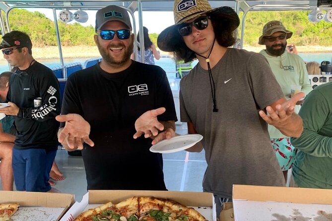 St. James Snorkel & Pizza Pi Lunch - Dining on the Pizza Pi Sailboat