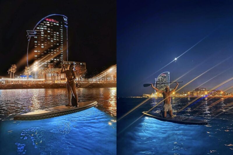 Stand up Paddle With Professional Lights in Barcelona - Group Size and Instructor