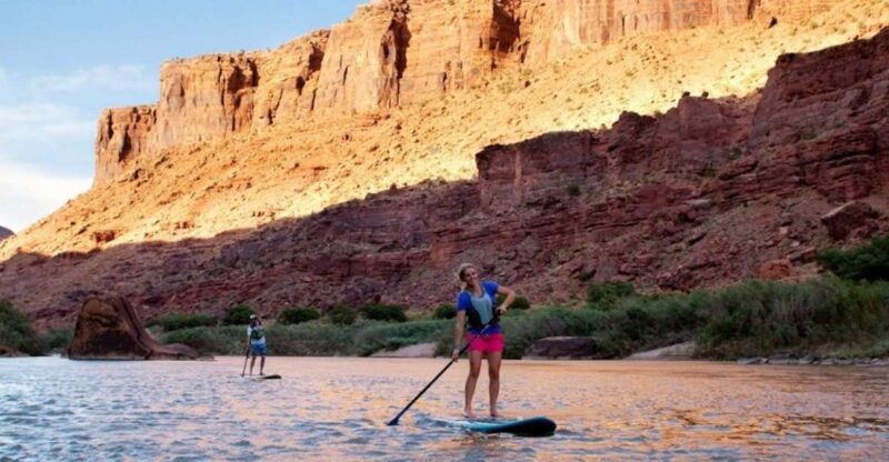 Stand-Up Paddleboard With Small Rapids on the Colorado. - Key Points