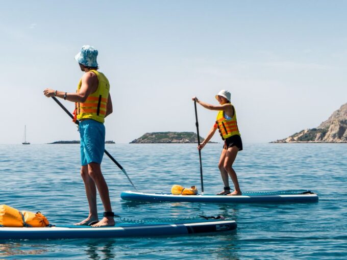 Stegna Beach: Stand Up Paddle Boarding for Beginners - Relaxing on the Board