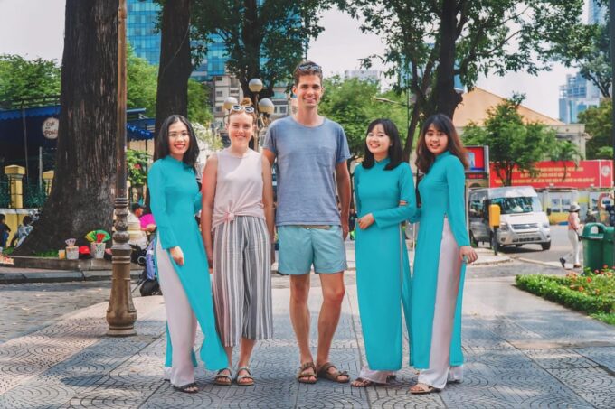 Street Food and Sightseeing Night Tour | Ao Dai Female Rider - Exploring Hidden Gems