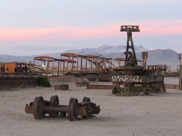 Sunset and Stargazing at Train Cemetery (Cementerio De Trenes) From Uyuni - Savoring the Complementary Wine Experience