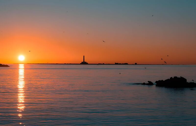 Sunset at the Island of S.Andrea Gallipoli - With Aperitif - Key Points
