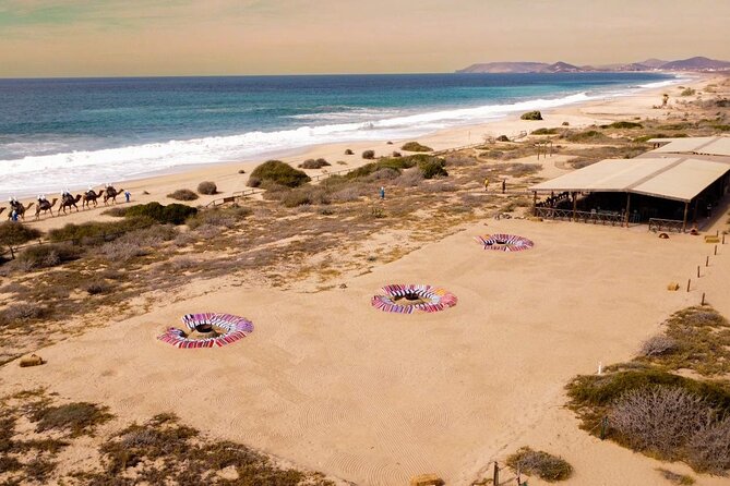 Sunset Beach Camel Ride With Mexican Buffet and Tequila Tasting - Tequila Tasting on the Beach