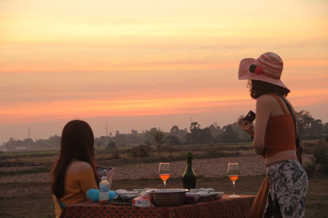 Sunset Dinner at Rice Paddy Fields - Exploring Siem Reaps Countryside