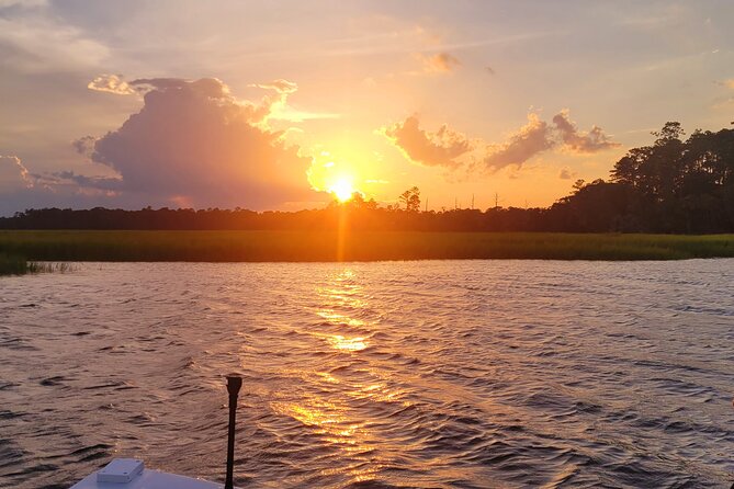 Sunset, Dolphin/Birding On A Private Guided Savannah Cruise - Enjoying the Sunset
