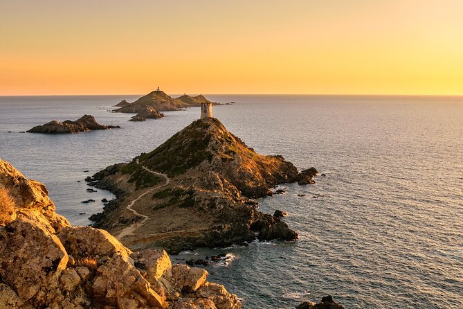 Sunset in Corsica at the Sanguinaires Islands - Significance of the Natura 2000 Site