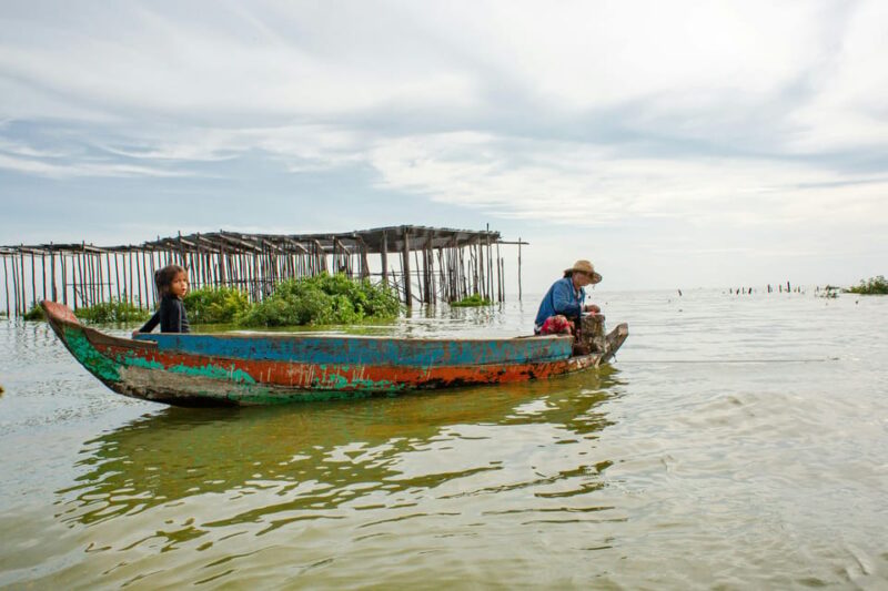 Sunset Over the Tonle Sap Lake and Visit Floating Village - Location and Significance