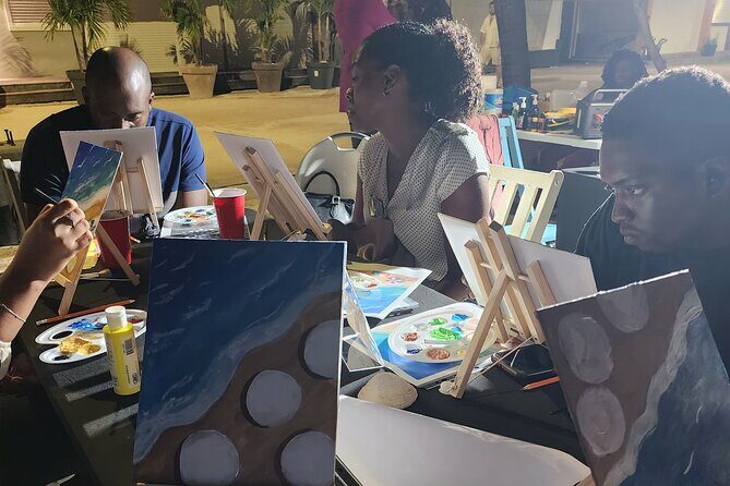 Sunset Painting Class on the Beach from Philipsburg, Sint Maarten - Who Will Love This?