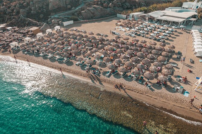 Super Paradise Beach Mykonos Seaside Sunbed (5th Row and Back) - Key Points