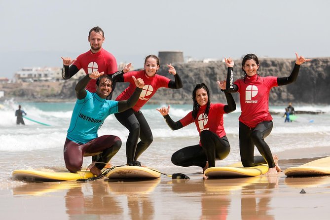 Surf Class at Corralejo - Pickup and Meeting