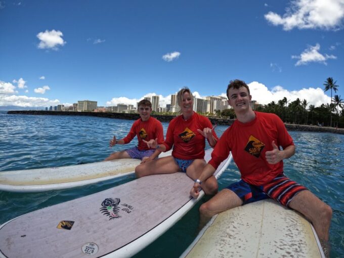 Surfing Lesson in Waikiki, 3 or More Students, 13YO or Older - Frequently Asked Questions