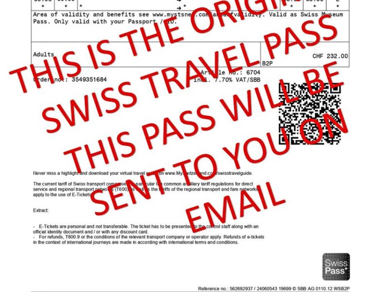 Swiss Travel Pass: Unlimited Travel on Train, Bus & Boat - Booking Confirmation Details