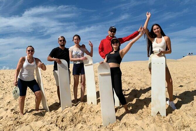 Sydney: Port Stephens Sandboarding, Dunes & Dolphin Cruise option - FAQ