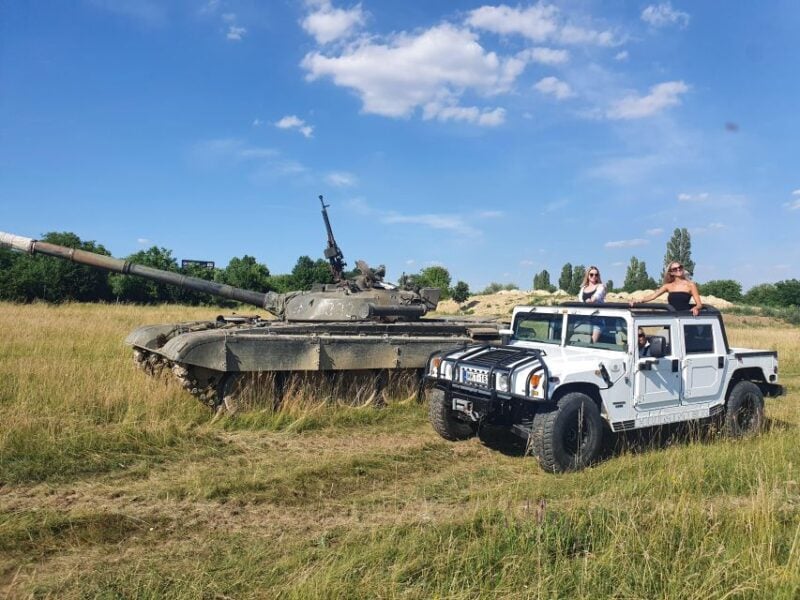 T72 Tank Driving With Hummer Transfer - Transportation to the Tank Yard