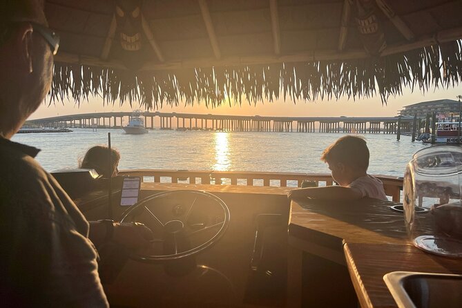 TAILFINS Tiki Boat/Sunset Cruise Crab Island 1.5HR PRIVATE - Key Points