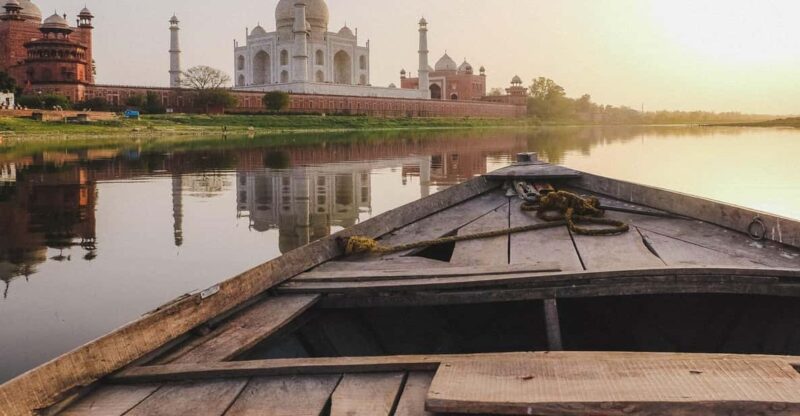 Taj Mahal Back View Yamuna Boat Ride Tour - Key Points