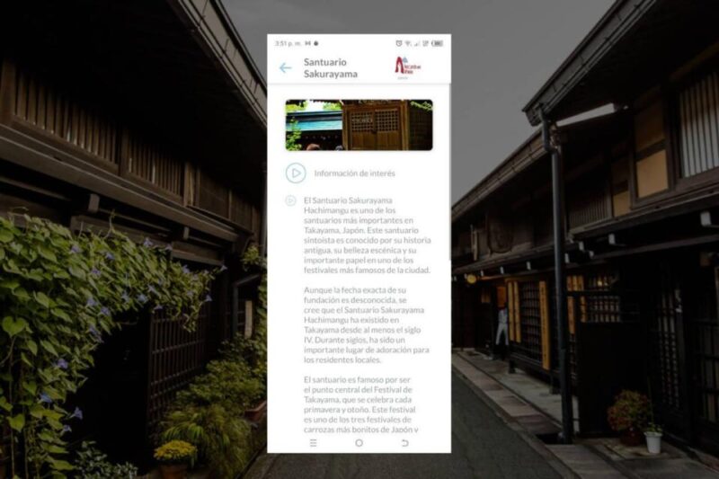 Takayama Self-Guided Tour App With Multi-Language Audioguide - Highlights of Takayama