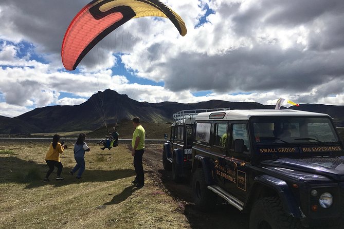 Tandem Paragliding Over the Rugged Lava Fields at Blue Mountains - Gliding Over the Blue Mountains